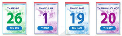 Toán lớp 1 Các ngày trong tuần lễ trang 148 | Cánh diều