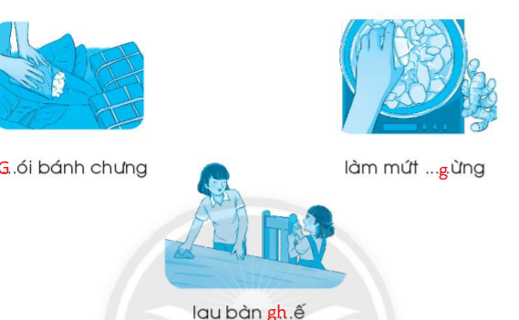 Vở bài tập Tiếng Việt lớp 1 trang 21, 22, 23, 24, 25, 26 Chủ đề 23: Tết quê em - Chân trời sáng tạo