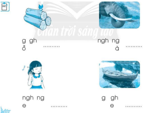 Vở bài tập Tiếng Việt lớp 1 trang 13, 14, 15 Chủ đề 4: Kì nghỉ - Chân trời sáng tạo