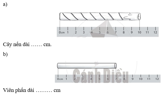 Vở bài tập Toán lớp 1 trang 30, 31 Bài 53: Xăng - ti - mét | Cánh diều