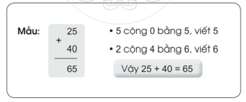 Vở bài tập Toán lớp 1 trang 46, 47 Bài 61: Phép cộng dạng 25 + 4, 25 + 40 | Cánh diều